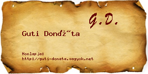 Guti Donáta névjegykártya